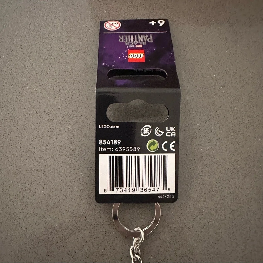 LEGO Marvel Black Panther Minifigure Keychain w Tag Wakanda Key Ring